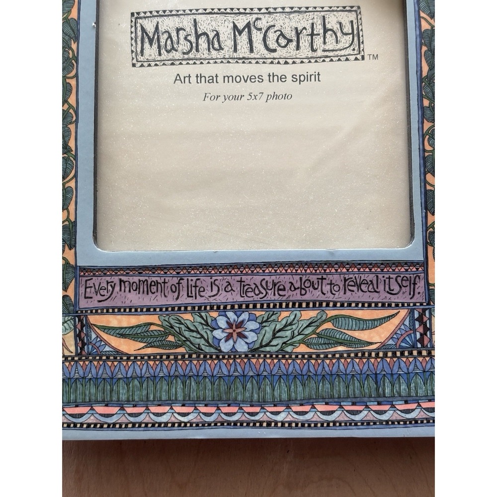 Marsha McCarthy Photo Frame 5 x 7 Art Nouveau Butterfly Life Is a Treasure - Picture 2 of 4